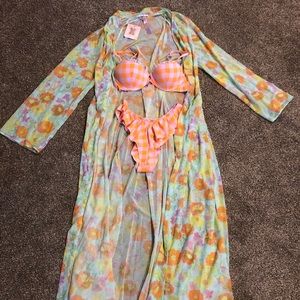 Savage X Fenty Robe, Bra and Panty Set